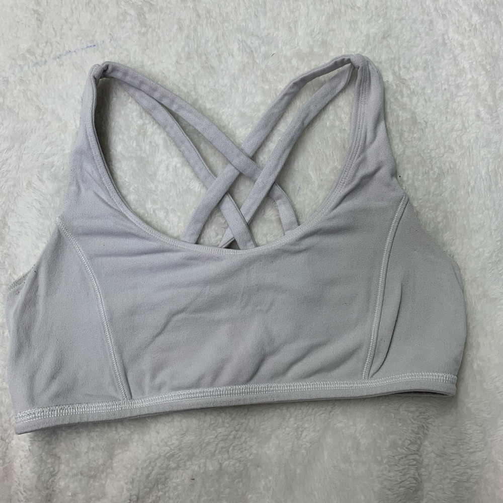 Ivivva white thick strap sports bra